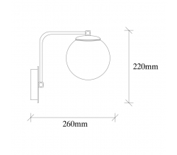 Aplique \"Daisy - 146-A\" Oro 1xE27 Sin Bombilla [OPV-521SHN2184] 2