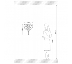 Aplique \"608 - A\" Negro 1xE27 Sin Bombilla [OPV-526SHD1127] 2