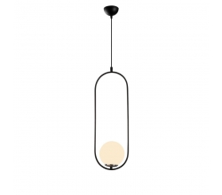 Lámpara Colgante \"Mudoni - MR - 837\" Negro/Blanco 1xE27 Sin Bombilla [OPV-536NTD1130]