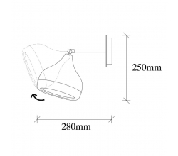 Aplique \"Yıldo - 6902\" Blanco/Oro 1xE27 Sin Bombilla [OPV-892OPV1302] 2