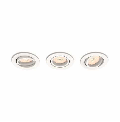 Juego de 3 Aros Empotrables Philips Enneper Circular Blanco GU10