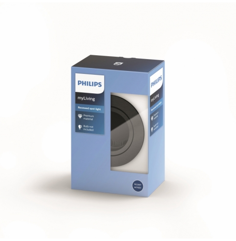 Aro Empotrable Philips Donegal Circular Plateado GU10