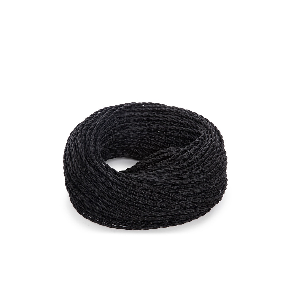 Cable Trenzado 2X0,75 Negro  X 1M [SKD-CT275-BLACK]