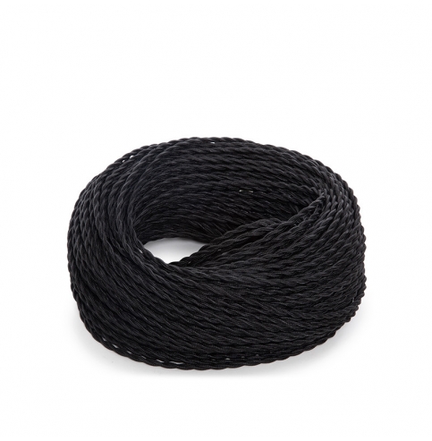 Cable Trenzado 2X0,75 Negro  X 1M [SKD-CT275-BLACK]