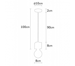 Lámpara Colgante \"Magnesia - N-732 \" Negro 1xE27 Sin Bombilla [OPV-525NOR1330] 2