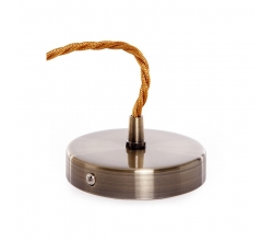 Pendel E27 Cable 2000Mm Whisky 3 X 0,75 Portalámparas Latón - Rosetón Latón [AM-AT501] 2