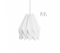 Lámpara Colgante Papel 160g - Cable Textíl Arena 1M - E27  Blanco Polar  [ORI-PS-P-W] 2