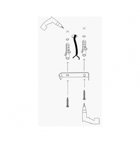 Aplique de Pared \"Kirpi\" Negro 2 x E 27 Sin Bombilla [OPV-892OPV1203]