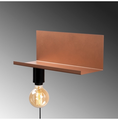 Aplique de Pared \"Tokyo - 501-R COPPER\" Cobre 1xE27 Sin Bombilla [OPV-521SHN2192]