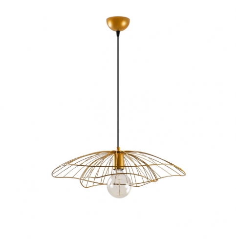 Lámpara Colgante \"Tel - 6502\" Oro 1xE27 Sin Bombilla [OPV-892OPV1842]