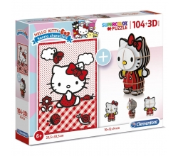 Puzzle 104 + 3D Hello Kitty...