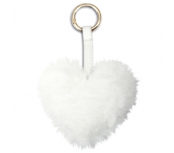 Llavero peluche Corazon blanco