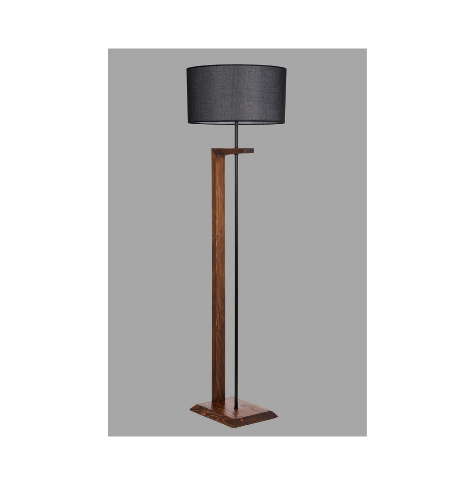 Lámpara De Pie Reality - Diseño Adam, Metal Negro Oro, 153.5cm De Altura, Sin Bombilla Incluida