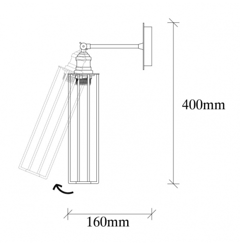 Aplique de Pared \"Zumra - 705-A\" Negro 1xE27 Sin Bombilla [OPV-521SHN2199]