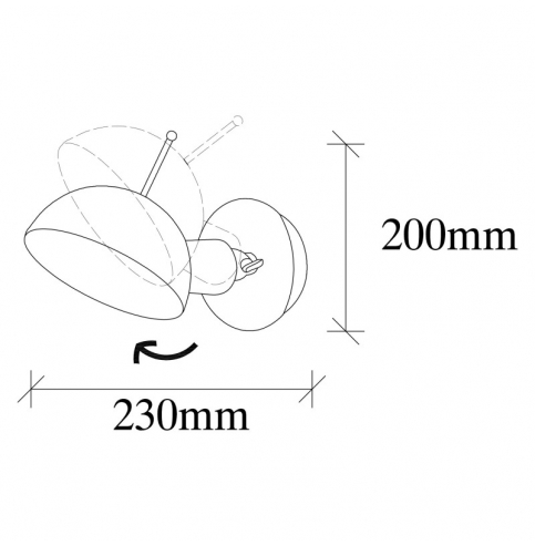 Aplique de Pared \"Sivani - MR-655\" Rojo/Cobre 1xE27 Sin Bombilla [OPV-527ABY3137]