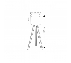 Lámpara Suelo \"AYD-1654\" Gris
/Marrón 1xE27 Sin Bombilla [OPV-780SGN2467] 2