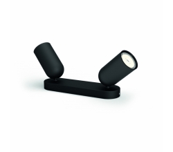 Aplique de Pared  Philips Pongee Negro 2xGU10 [PH-8718696164815]