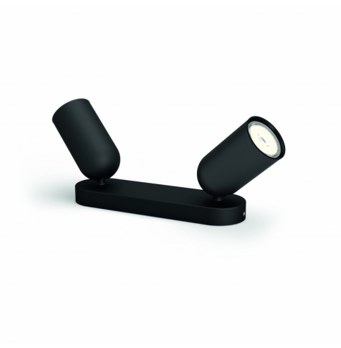 Aplique de Pared  Philips Pongee Negro 2xGU10 [PH-8718696164815]