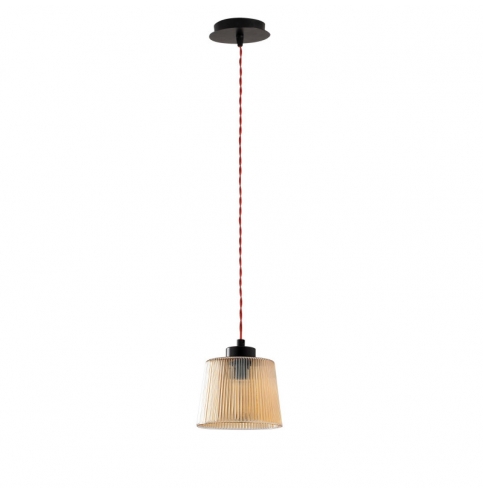 Lámpara Colgante \"Kemer - N-266\" Negro/Rojo 1xE27 Sin Bombilla [OPV-525NOR1163]