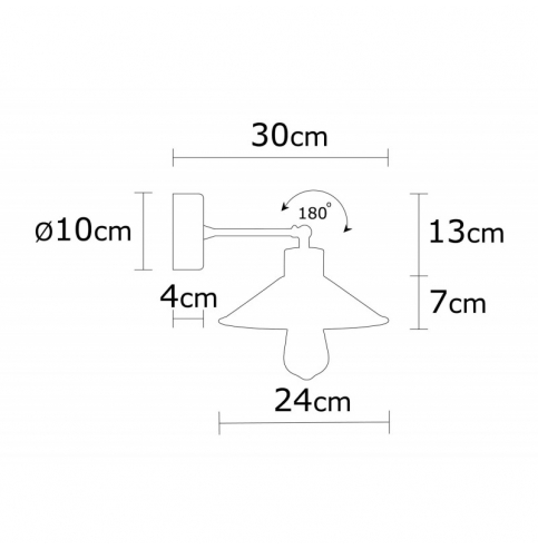 Aplique de Pared \"Manavgat - N-627\" Turquesa 1xE27 Sin Bombilla [OPV-525NOR3145]