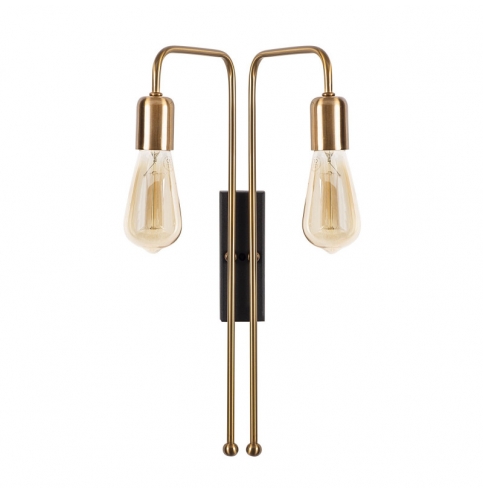 Aplique de Pared de estilo moderno \"Mum - 3511\" Vintage/Negro 2xE27 Sin Bombilla [OPV-892OPV1221]