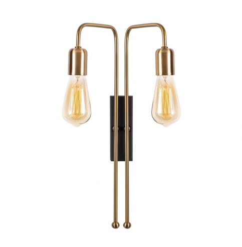 Aplique de Pared de estilo moderno \"Mum - 3511\" Vintage/Negro 2xE27 Sin Bombilla [OPV-892OPV1221]