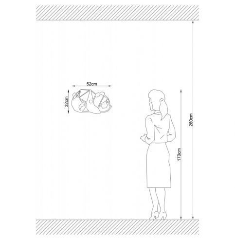 Aplique de Pared infantil \"582 - A\" Negro 1xE27 Sin Bombilla [OPV-526SHD1101]