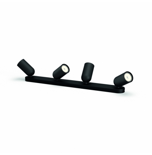 Aplique de Pared  Philips Pongee Negro  4xGU10 [PH-8718696164877]