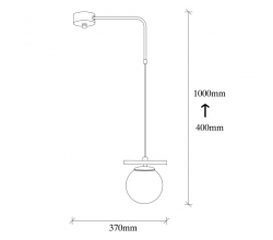 Lámpara Colgante \"Üzüm\" Blanco/Negro 1 x E 27 Sin Bombilla [OPV-892OPV1614] 2