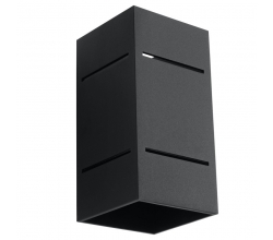 Aplique de Pared \"BLOCCO\" Negro IP20 1xG9 Sin Bombilla [SOL-SL.0478]