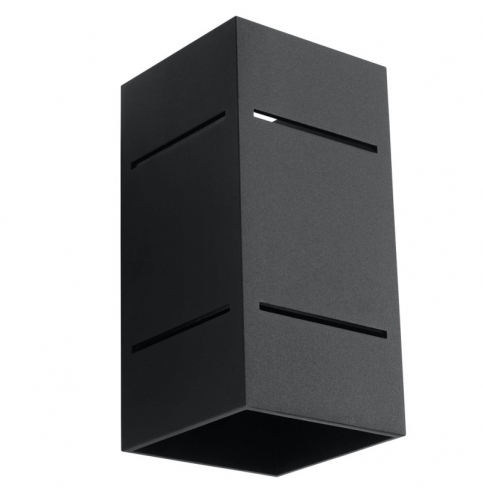 Aplique de Pared \"BLOCCO\" Negro IP20 1xG9 Sin Bombilla [SOL-SL.0478]