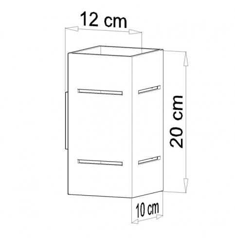 Aplique de Pared \"BLOCCO\" Negro IP20 1xG9 Sin Bombilla [SOL-SL.0478]