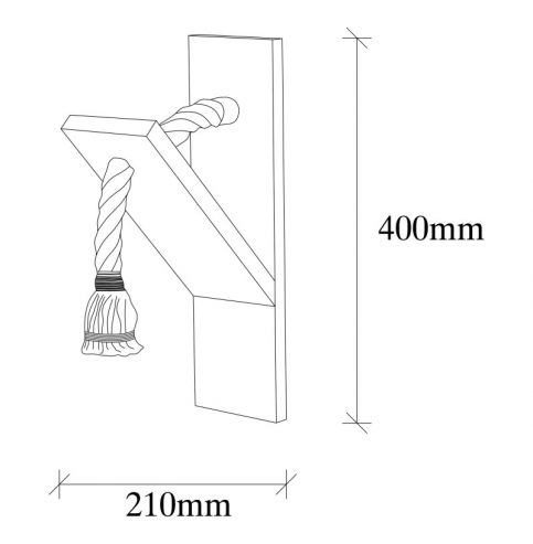 Aplique de Pared de madera \"Erebos\" Madera 1 x E 27 Sin Bombilla [OPV-521SHN2130]