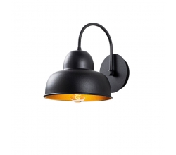 Aplique de Pared estilo vintage \"Berceste - 180BLACK-A\" Negro 1xE27 Sin Bombilla [OPV-521SHN2139]