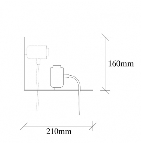 Aplique de Pared con soporte \"Tokyo - 502-R WHITE\" Blanco 1xE27 Sin Bombilla [OPV-521SHN2196]