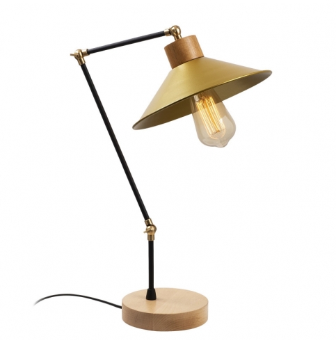 Lámpara de Mesa de estilo vintage \"Manavgat - N-603\" Oro 1xE27 Sin Bombilla [OPV-525NOR2123]