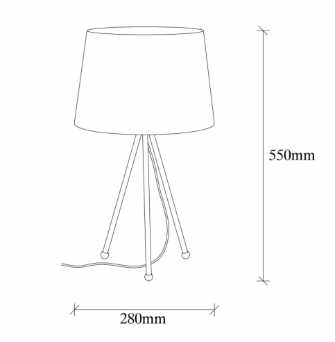 Lámpara de mesa con Pantalla \"Salihini - MR - 673\" Negro 1xE27 Sin Bombilla [OPV-527ABY2208]