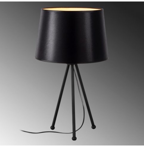 Lámpara de mesa con Pantalla \"Salihini - MR - 673\" Negro 1xE27 Sin Bombilla [OPV-527ABY2208]