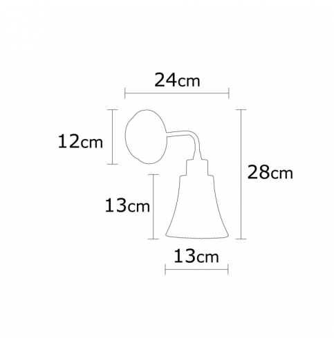 Aplique de Pared \"Foca - N-131\" Oro 1xE27 Sin Bombilla [OPV-525NOR3103]