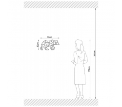 Aplique de Pared infantil \"601 - A\" Negro 1xE27 Sin Bombilla [OPV-526SHD1120] 2