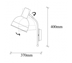 Aplique de Pared estilo vintage \"Berceste - 183WHITE-A\" Blanco 1xE27 Sin Bombilla [OPV-521SHN2150] 2