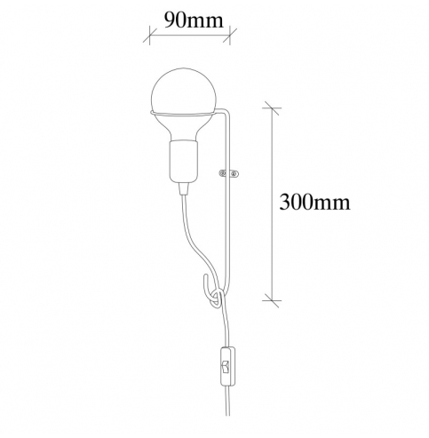 Aplique de Pared de estilo moderno \"Pota\" Cromo 1 x E 27 Sin Bombilla [OPV-892OPV1227]