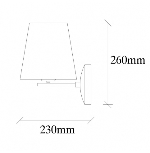 Aplique de Pared con pantalla \"Profil\" Negro/Blanco 1 x E 27 Sin Bombilla [OPV-892OPV1261]