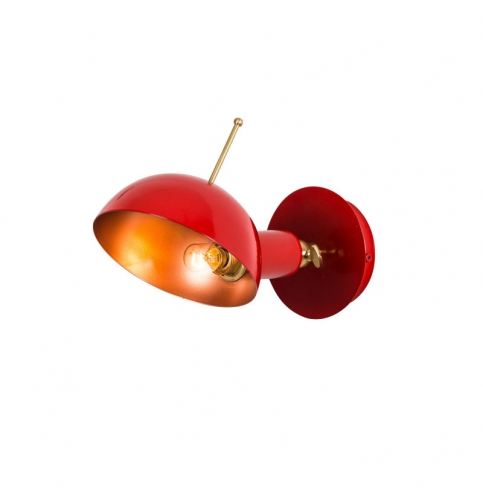 Aplique de Pared de estilo moderno \"Sivani - MR-655\" Rojo/Cobre 1xE27 Sin Bombilla [OPV-527ABY3137]