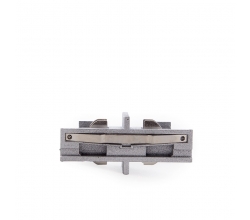 Conector Recto Carril Trifásico Plata 2