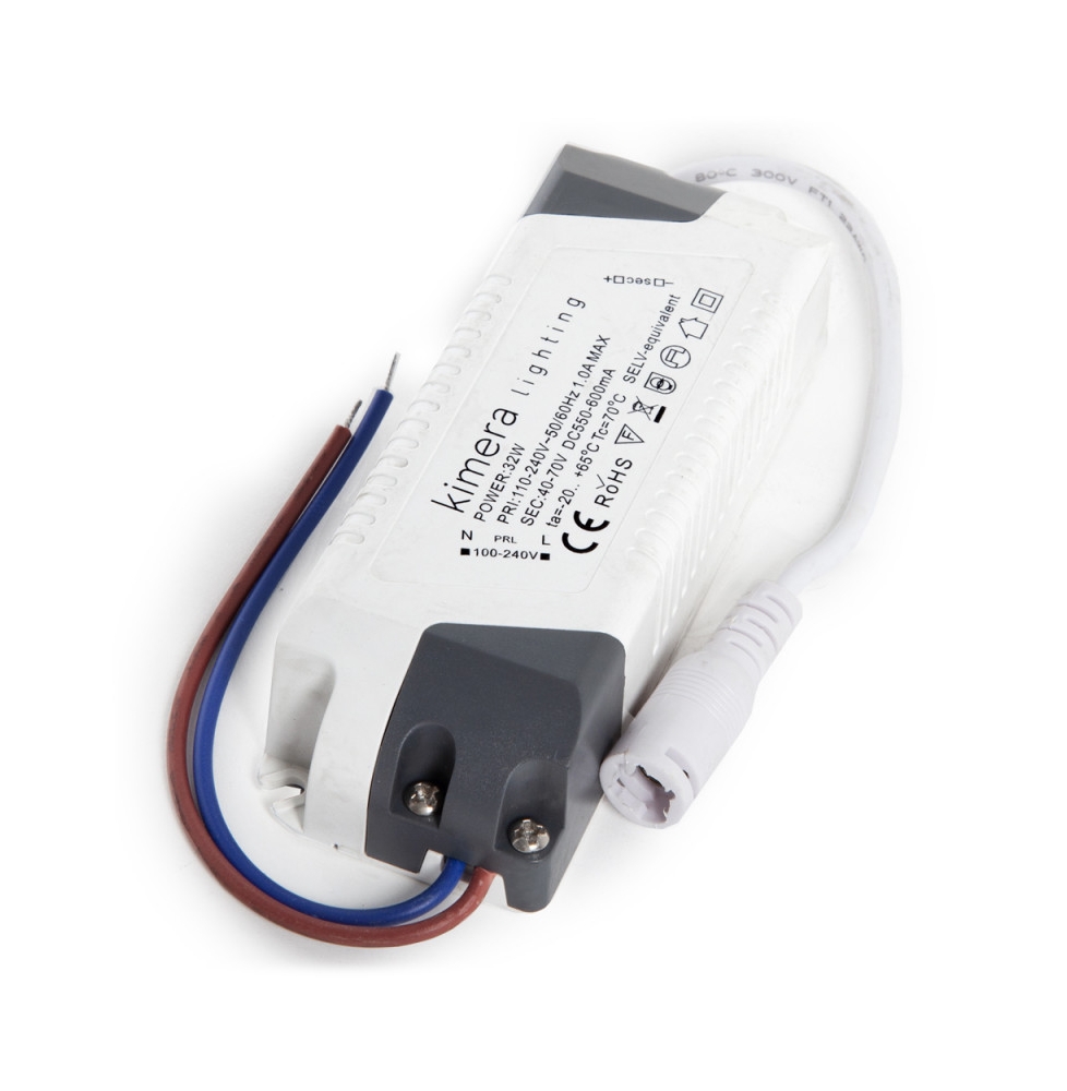 Driver LED 32W 40-70VDC 600mA  Downlight 32W-Kimera