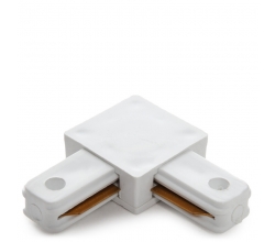 Conector 90º Carril Focos LED Blanco