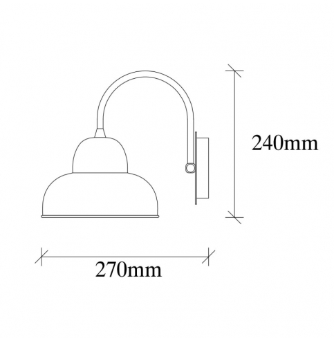 Aplique de Pared estilo vintage \"Berceste\" Cobre 1 x E 27 Sin Bombilla [OPV-521SHN2140]