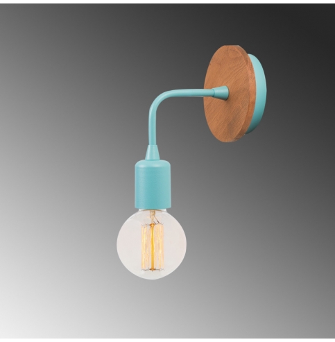 Aplique de Pared estilo vintage \"Dartini - MR - 726\" Turquesa 1xE27 Sin Bombilla [OPV-527ABY3145]