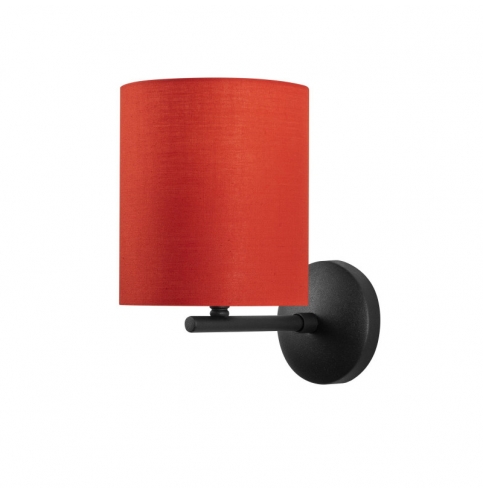 Aplique de Pared con pantalla \"Profil - 4688\" Negro/Rojo 1xE27 Sin Bombilla [OPV-892OPV1288]